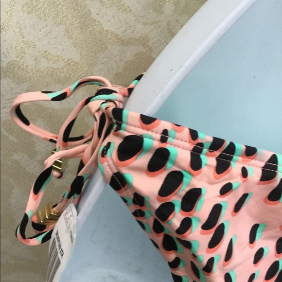 NWT Bar III size medium bandeau peach dalmation - Picture 6 of 9